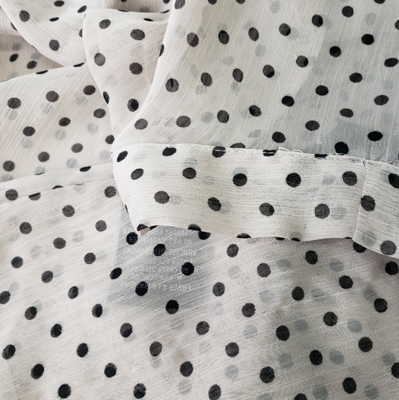 INC Sheer Polka Dot Retro Feel Blouse - Picture 8 of 8
